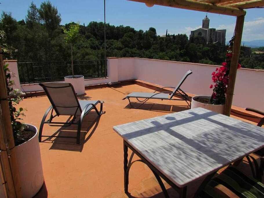 Apartamento Con Increibles Vistas Y Terraza Херона Екстериор снимка